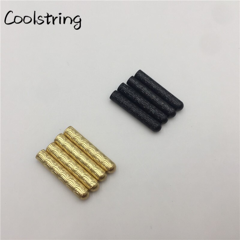 Coolstring-lacets métalliques 4 pièces/1 ensemble de lacets, bouts inspirés sans coutures dorés pour sweat-shirt de , 4x22mm