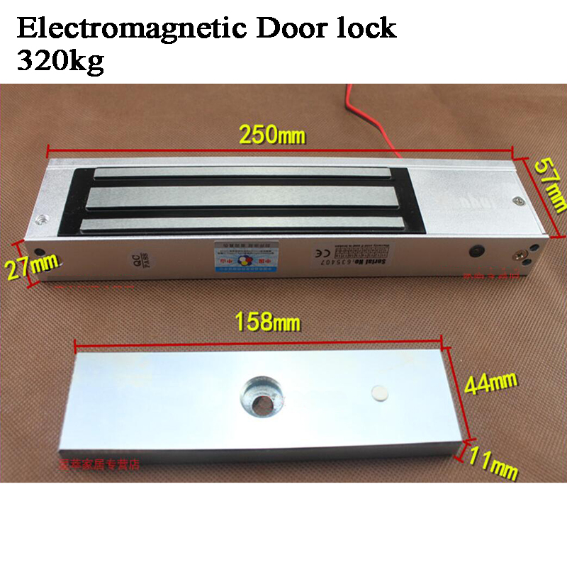 12V 320kg Gate Electric lock Electromagnetic lock ZL Bracket Invisible Hidden Lock Store/Garage/Home Access control lock Opener