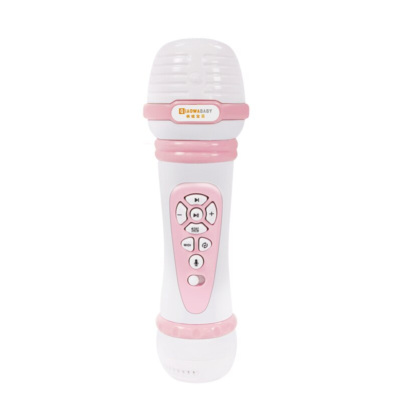 Micrófono para niños, juguete de CANTO PARA karaoke para bebés, máquina de historias amplificadora de cinta inalámbrica, KTV: Pink