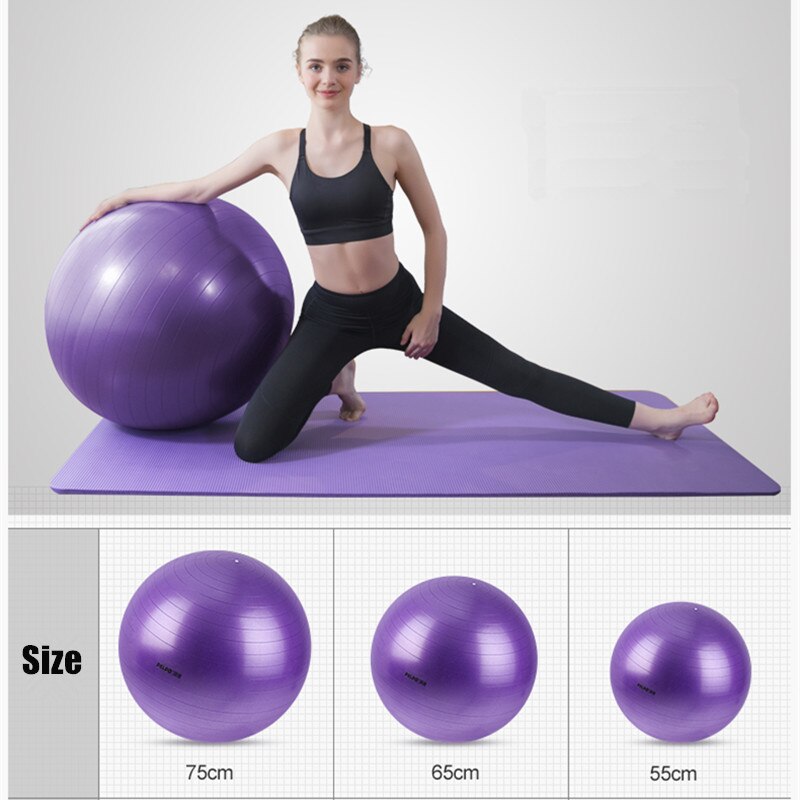 55/65/75/85cm para hacer ejercicios PVC bolas Bola de Yoga gruesa a prueba de explosión ejercicio gimnasio en casa de deportes equipo Pilates equilibrio bola