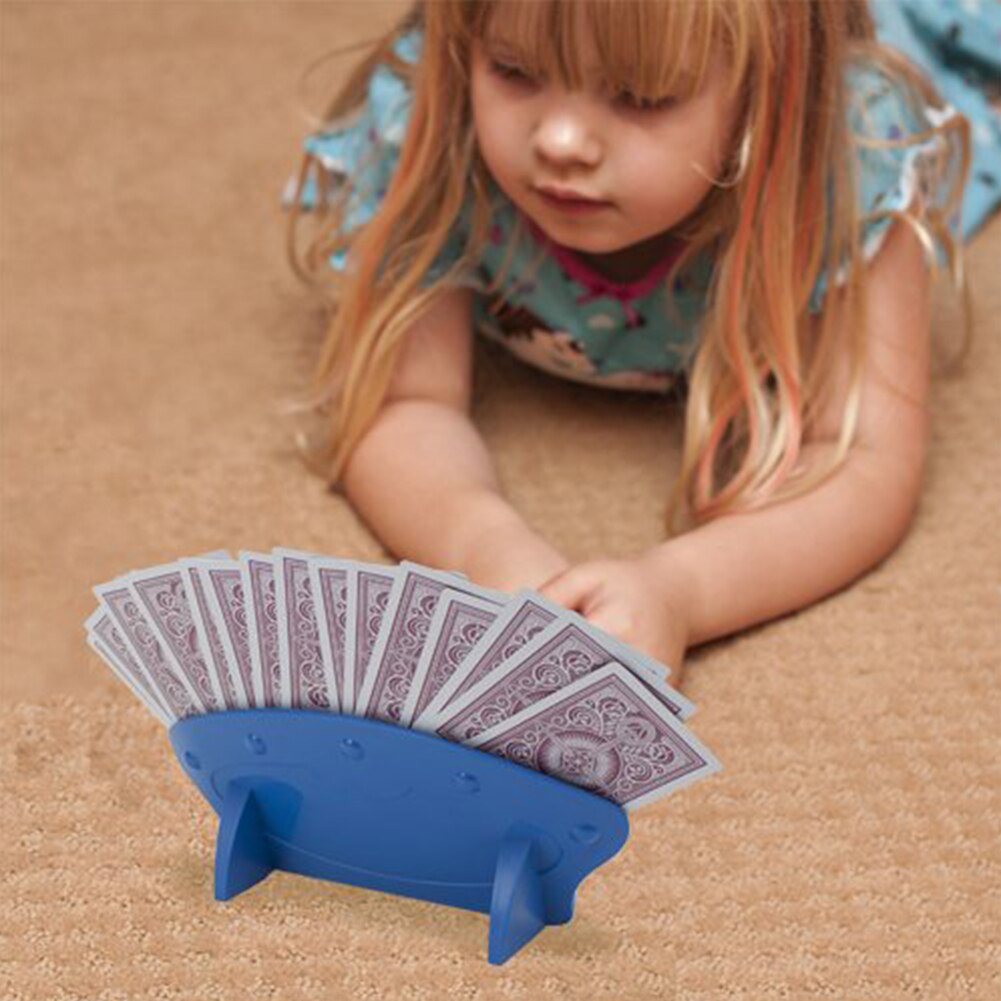 2 piezas Juego de para niños organiza ayuda manos libres juego de tarjetas soporte para la artritis para evitar asiento portátil para personas mayores perezoso póker
