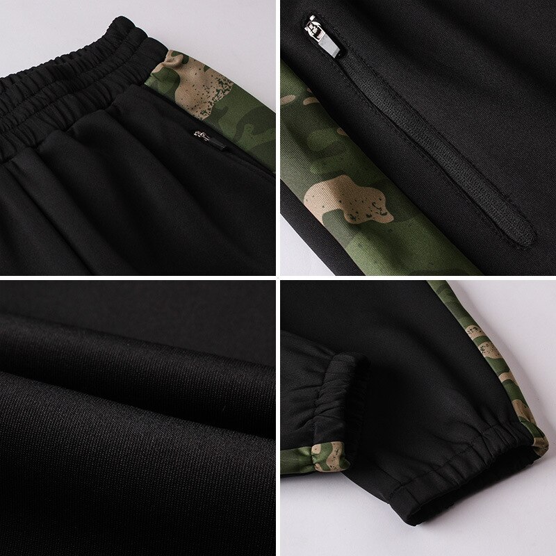 Pantalon de survêtement élastique pour hommes, avec poches à fermeture éclair, à séchage rapide, pour Sport, Jogging, Gym, Fitness, collection automne