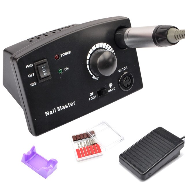 Professionele Nail Boor Machine Acryl Nail Boor Elektrische Nail Boor Bestand 35000Rpm Machine Voor Acryl Nagels Voor Thuis Salon: Black / UK PLUG