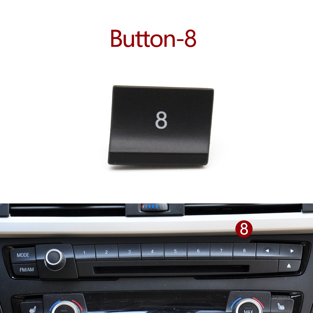 Panel frontal de coche, reproductor de CD de Radio, botón de dígitos, botones de interruptor, cubierta embellecedora para BMW M3 M4 F20 F21 F22 F30 F32 F35 F34 F36: Verde