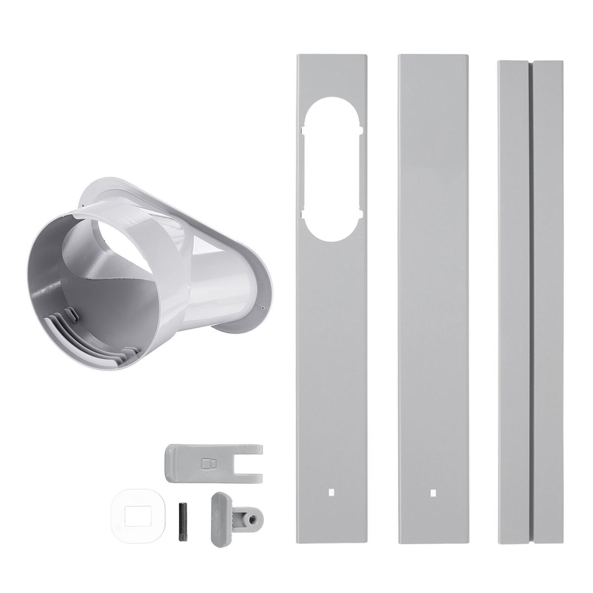 Warmtoo PVC évent fenêtre joint Auto serrure climatiseur sortie d'air tuyau d'échappement Tube Connnector pour climatiseur Mobile: 3Pcs Plates Set