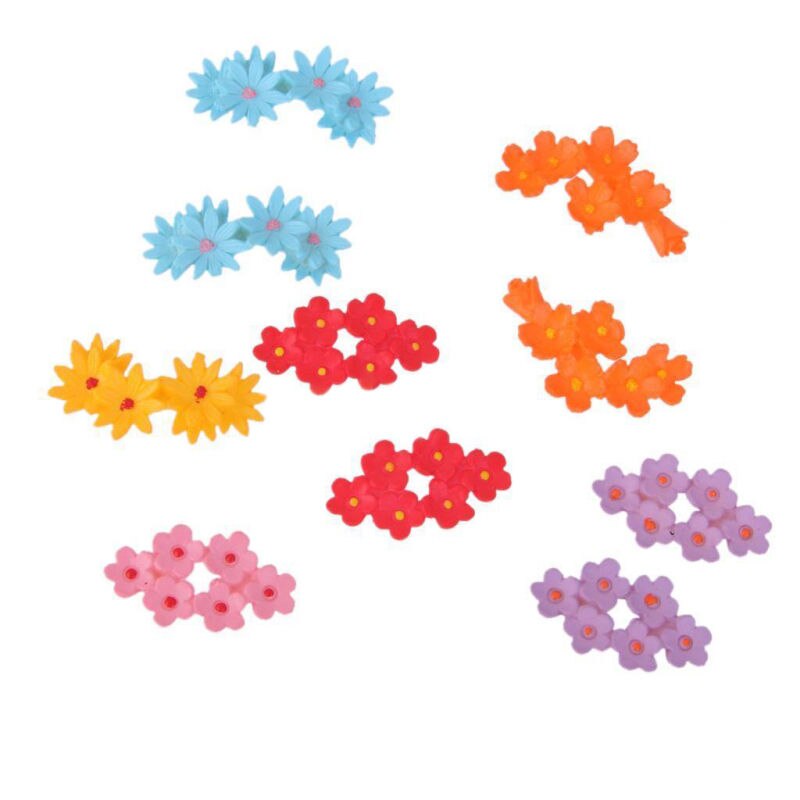 2Pcs Miniature Garden cute Moss Flower Fairy Garden Micro Landscape Resin Decor Craft Home fairy garden supplies