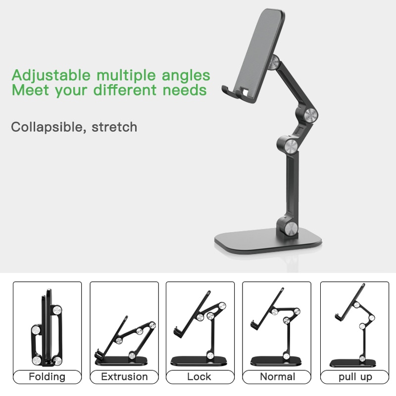 Multi-angle Adjust Mobile Phone Holders ipad Holders Alloy Dock Station for IPhone 11 12 Samsung Huawei phone Stand Bracket