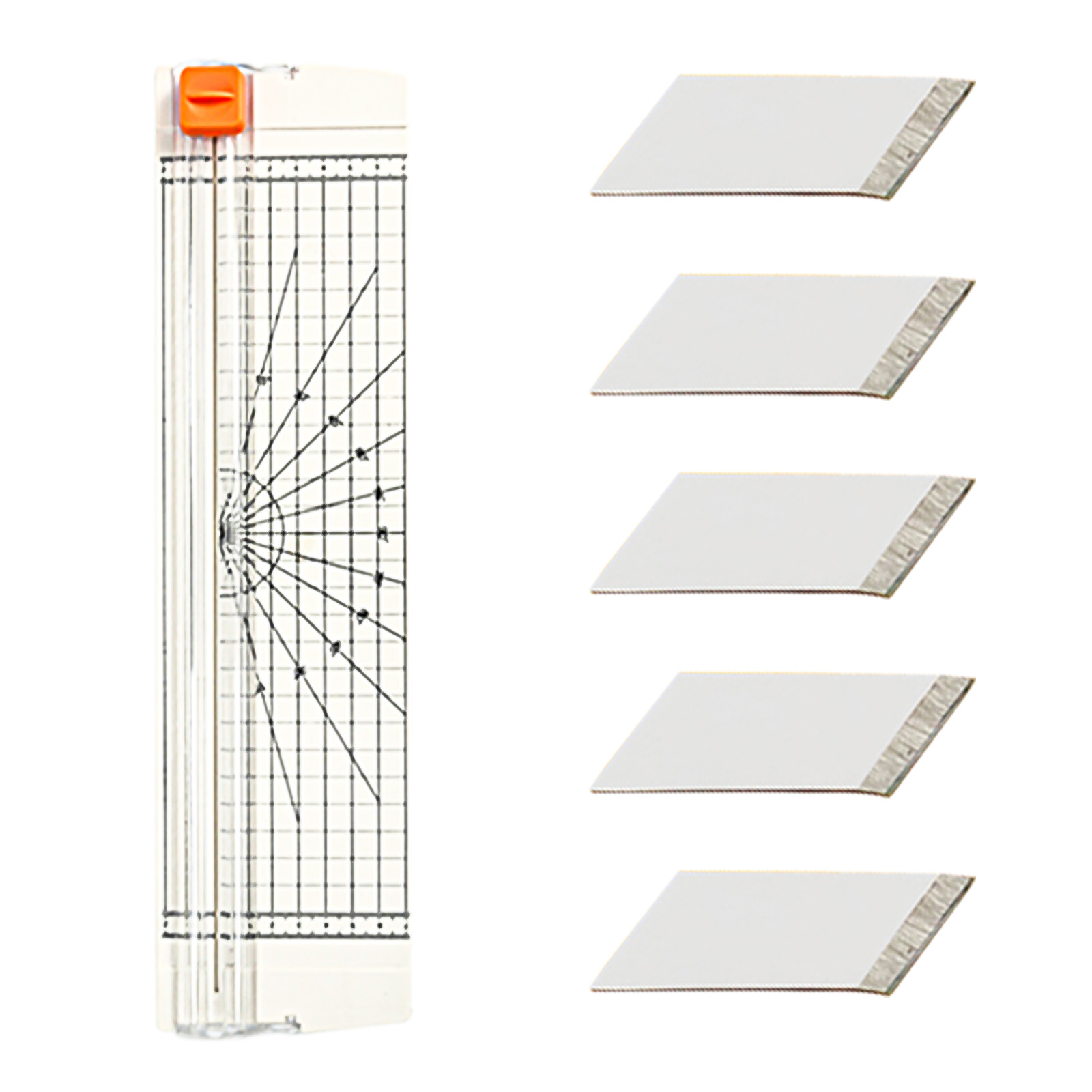 Popular A4/A5 Precision Paper Photo Trimmers Cutter Guillotine with Pull-out Ruler for Photo Labels Paper Cutting Tool: White