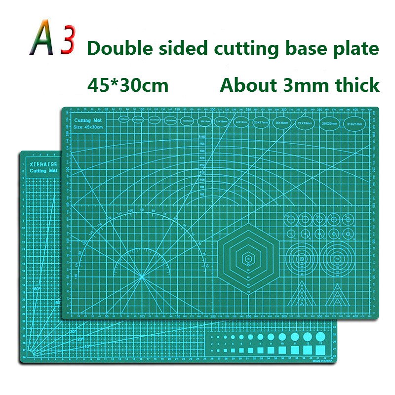 A3 Cutting Board Grid Line Cutting Board Craft Card Multicolor Double-sided Desktop Manual Cutting Pad 45* 30cm