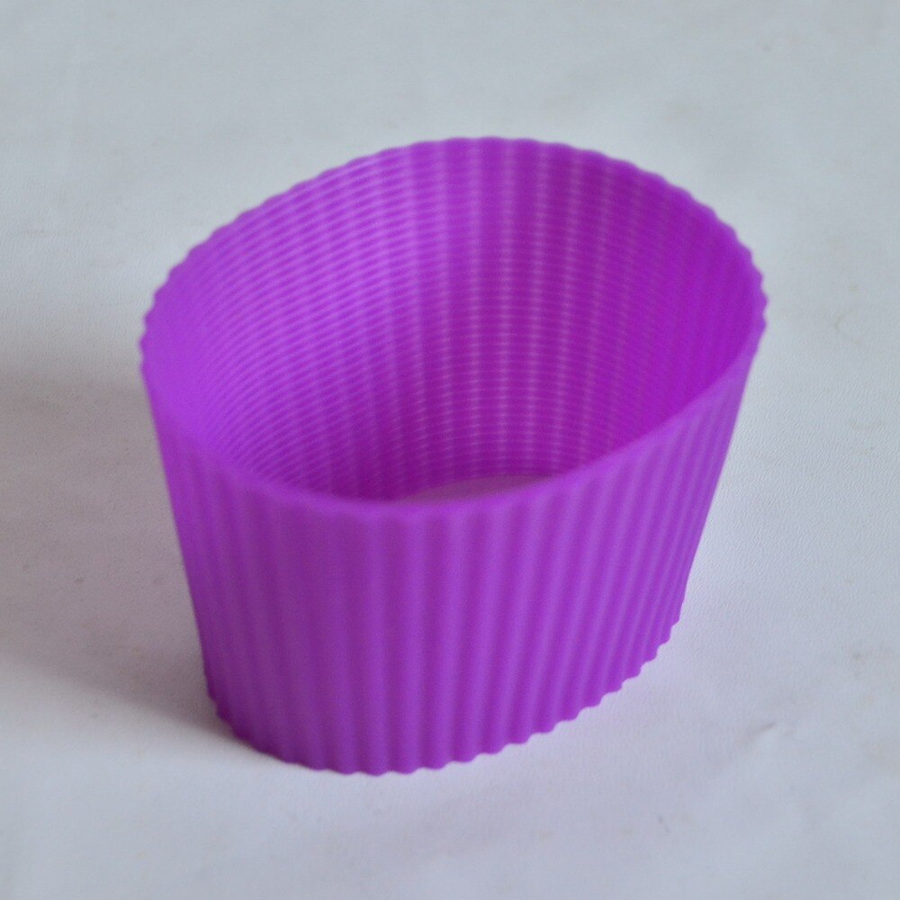 5 stks/partij 6 cm hoogte verticale rib siliconen mouwen voor mok, partij cup mouwen band, recyclebaar isolatie cup cover plumyl