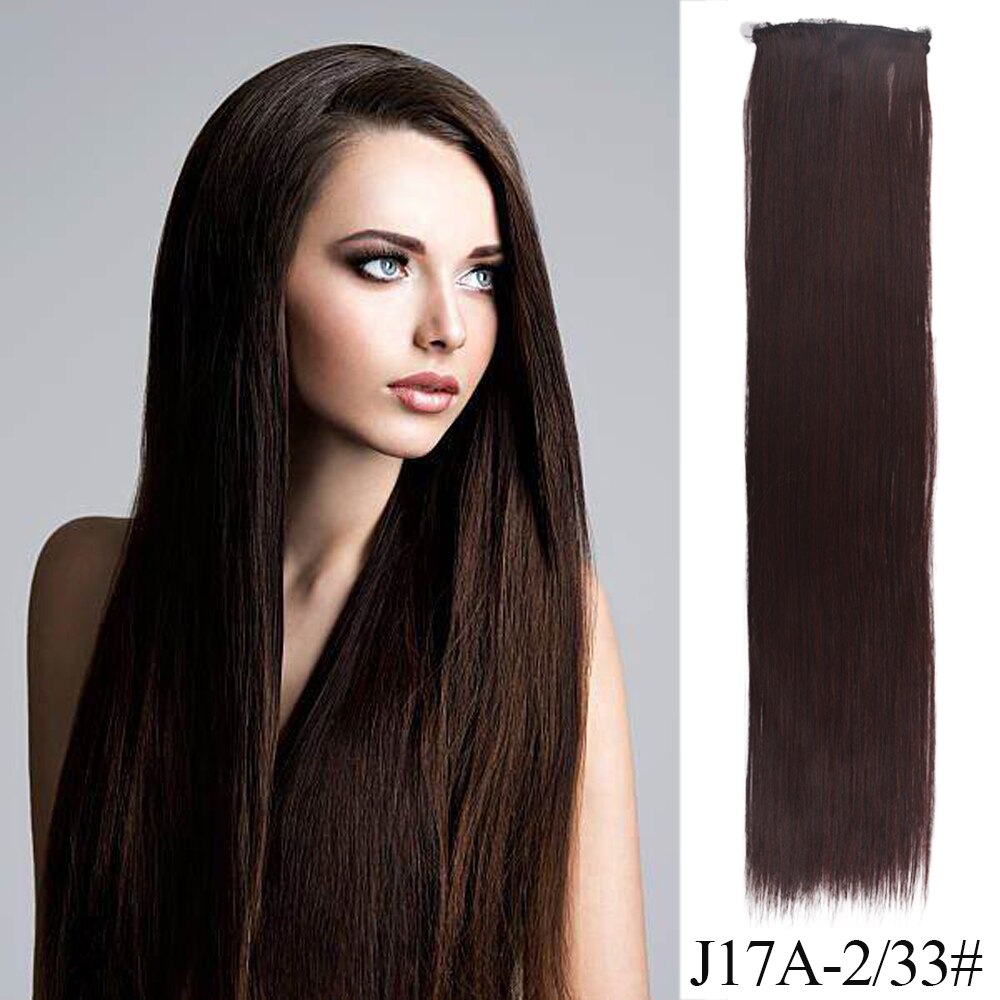 LVHAN 2 Clip In Hair Extensions Synthetic Long Wavy Clip On High Temperature Fiber Hair Extensions: J17-2-33 / 24inches
