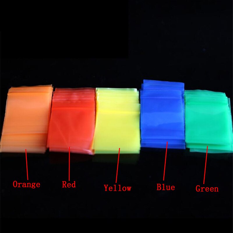 Kleurrijke Translucent Hersluitbare Rits Ziplock Zip Lock Bag Mini Plastic Retail Verpakking Waterdichte PVC Bag Pouches