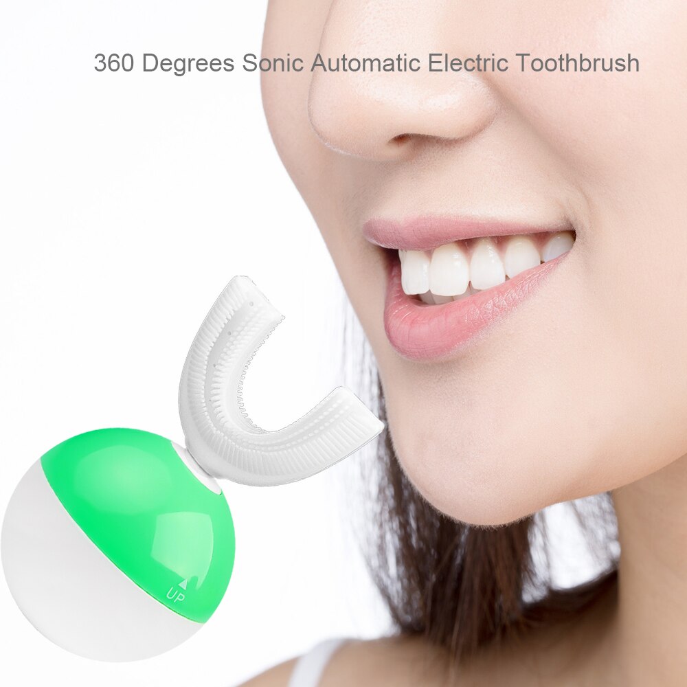 360 Graden Sonic Elektrische Tandenborstel Upgrade Generatie Blauw Licht Intelligente Geheugen Tandenborstel Inductieve Opladen U Type