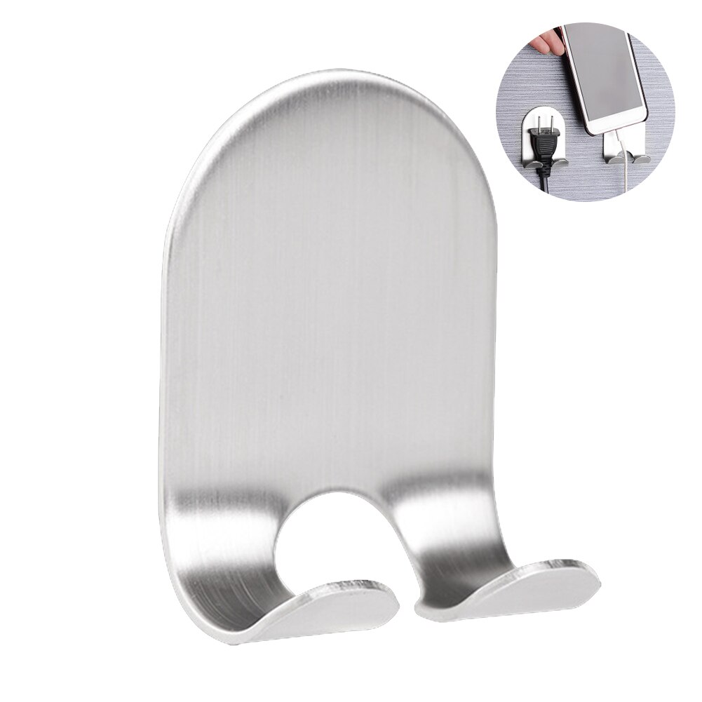 Multifunctionele Wandmontage Badkamer Haak Rvs Scheerapparaat Hanger Magazijnstelling Stekkers Zelfklevende