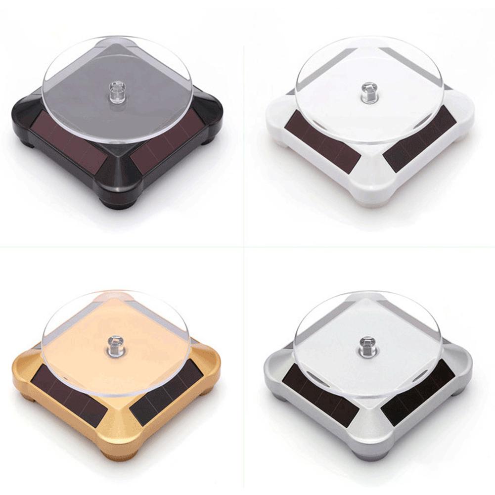 Solar Powered Rotary Display Stand Turn 360 Degree Adjustable Jewelry Holder Helps Catch Customer's Eyes
