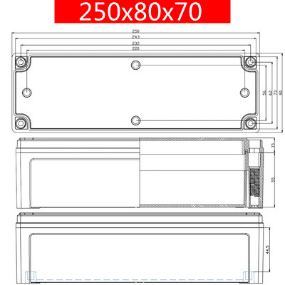 Outdoor Waterproof Case Enclosure Electronic ip67 Project Instrument Case Electrical Project Box ABS Outdoor Junction Box: Yellow