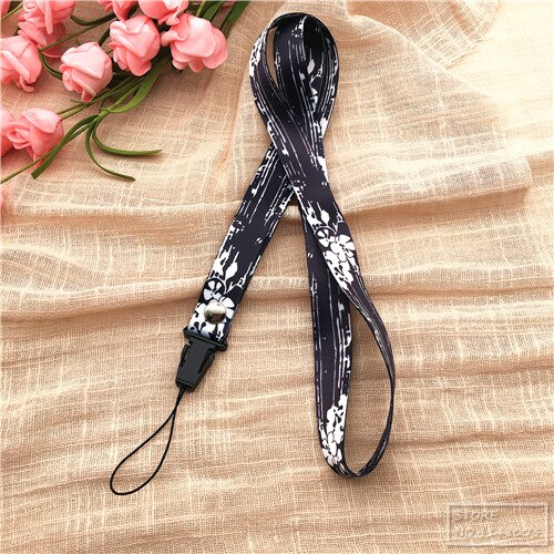 10pcs/lot Spring Scent Inspired flower lanyard neck strap usb flash drive id card Pass Gym lanyard para llaves DIY Hang Rope: J06