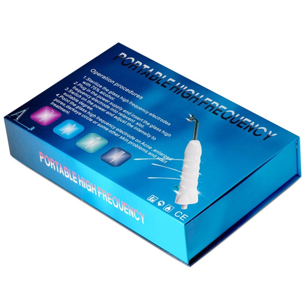 Portable High Frequency Straight hair comb D'arsonval Skin Tightening Acne Spot Remover Device