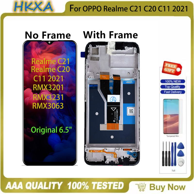 Original Für Realme C20 C21 RMX3201 RMX3063 6.5 "LCD Anzeige berühren Bildschirm für Realme C11 RMX3231
