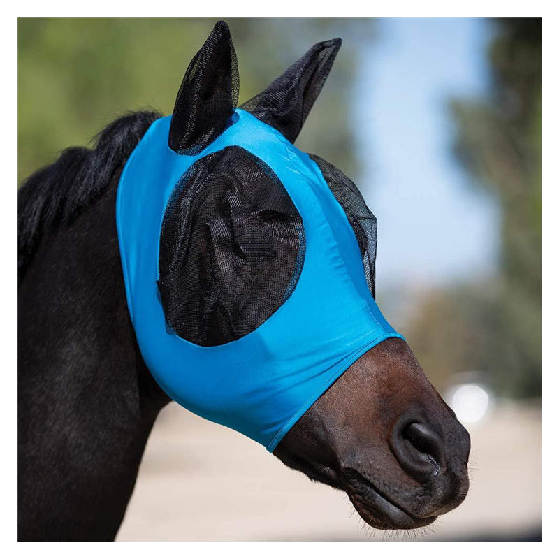 Safe Horse Fly Mask Waterproof Full Face Mesh Protective Detachable Horse Wear Equestrian Safety Ear