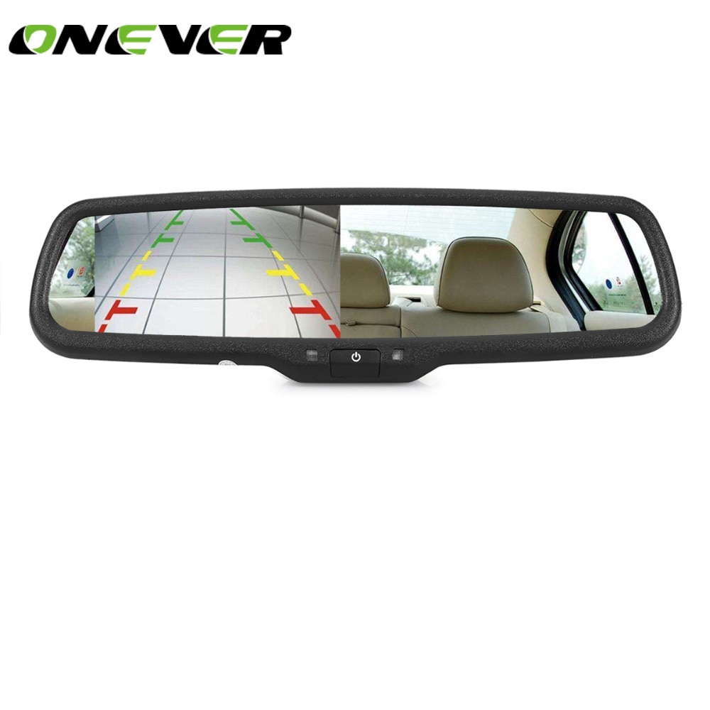 Onever 4.3 "TFT LCD Rear View Car Mirror Car Achteruitkijkspiegel Back Up Spiegel Monitor Screen Ondersteuning Parking Monitor Monitor voor De Meeste Auto