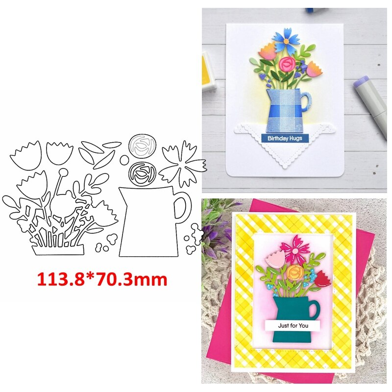 Blandet element metall skjæringe dør blomstervase bursdagskake smil firkantet flagg gjerde gjør selv scrapbooking album lage dør 07: M95