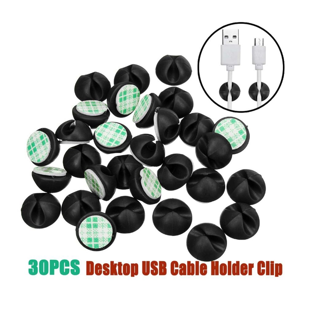 Car Desk Wall USB Wire Cable Line Fastener Clip Clips Holders Organizer Retainer Clamp Clamps Tie Lines Fixed