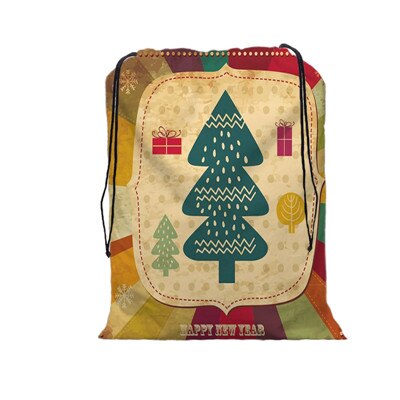 De zak vrolijke kerst print tas kerst trekkoord tassen dames multi-stijl reisrugzak wolesale: 13