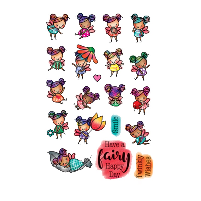 Flower fairy gennemsigtigt klart silikonestempel/segl til gør-det-selv scrapbog/fotoalbum håndværk valentin dekorativt klart stempel