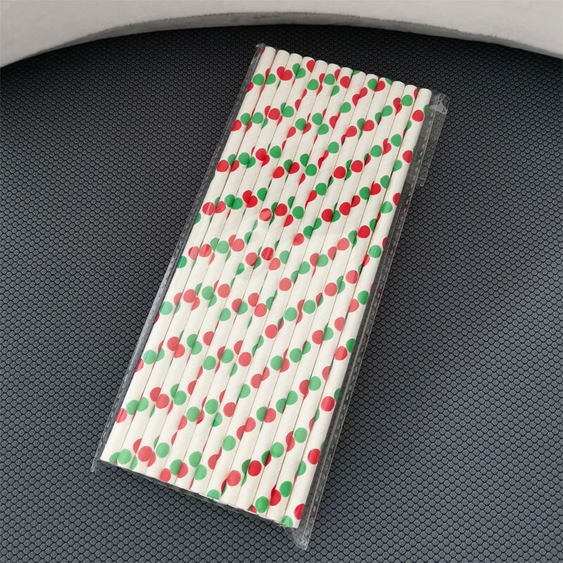 juego de pajitas desechables de papel, vajilla de Navidad, suministros para fiestas de bodas VA88