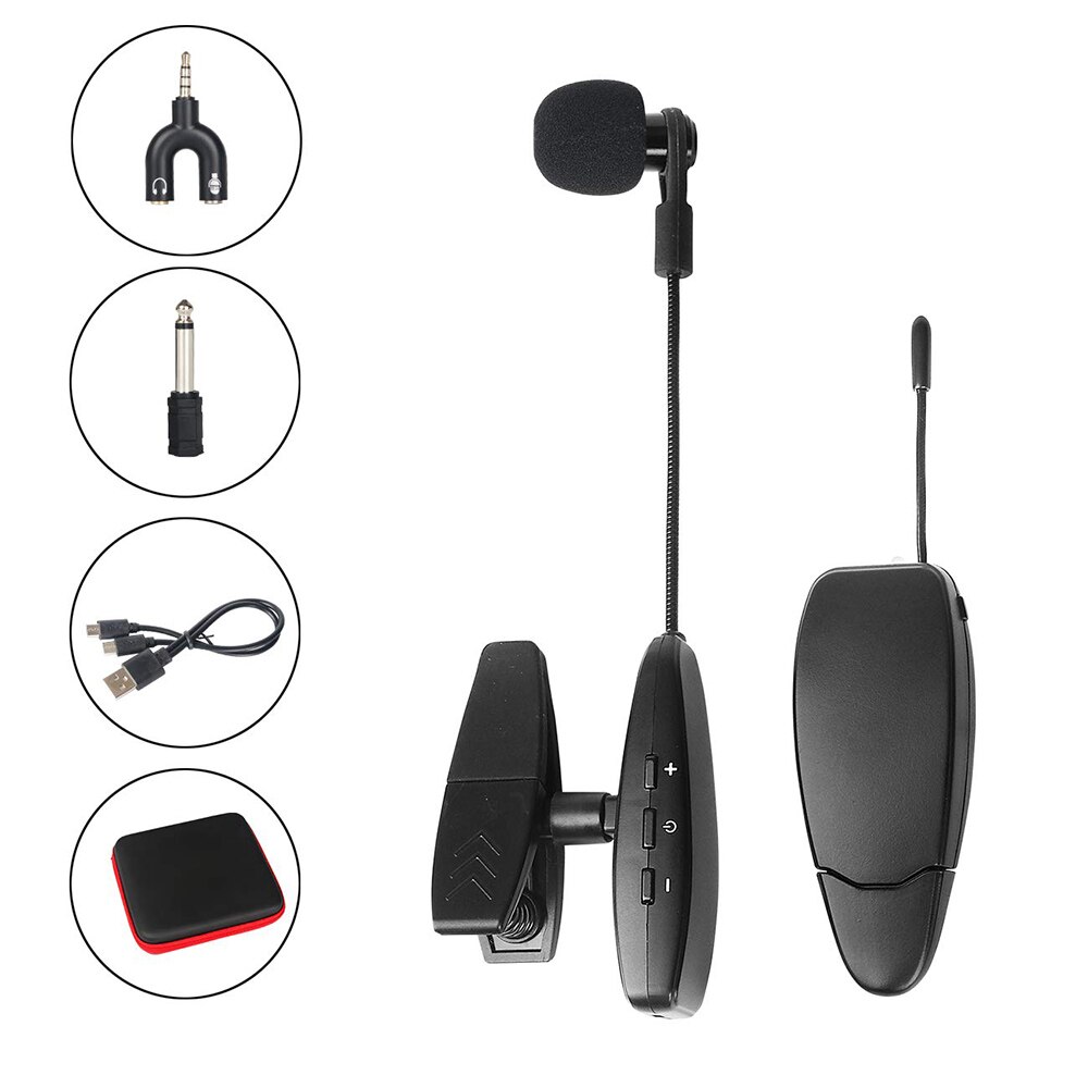 Ituf Uhf Saxofoon Microfoon Draadloze Microfoon Systeem Clip Op Muziekinstrumenten Voor Saxofoon Trompet Sax Hoorn Tuba Fluit: Default Title