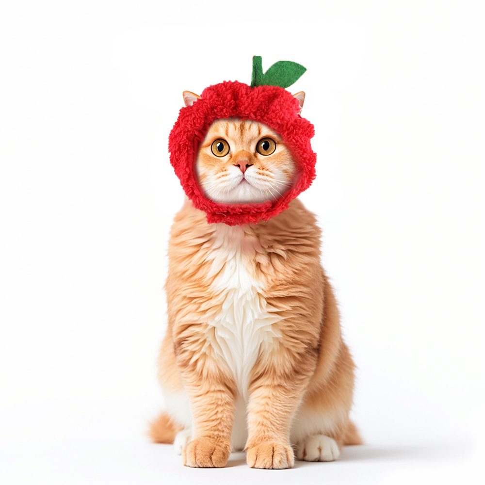 Gorro de gato refinado bonito, gorro elástico de felpa para invierno para mascotas, gorro tejido para cachorros y gatitos, accesorios de decoración para y Cosplay, accesorios para gatos para mascotas: Rosa