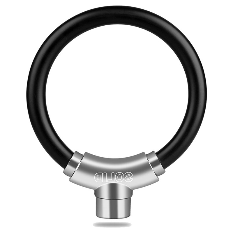 -Bicycle Lock Ring Lock Anti-Theft Cable Lock Mountain Road Bike Portable Mini Bicycle Lock Ring Lock Riding: Black