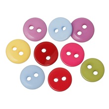 Acryl Naaien Button Scrapbooking Ronde Gemengde 2 Gaten 9mm (3/8 ") Dia, 55 PCs