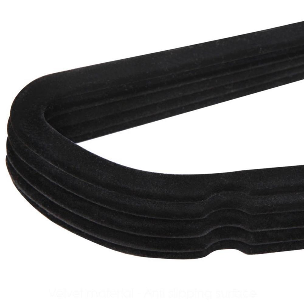 Flocking Hanger Non-slip Plastic Flocking Velvet Coat Flocked Custom Hanger Seamless Drying Rack Newest