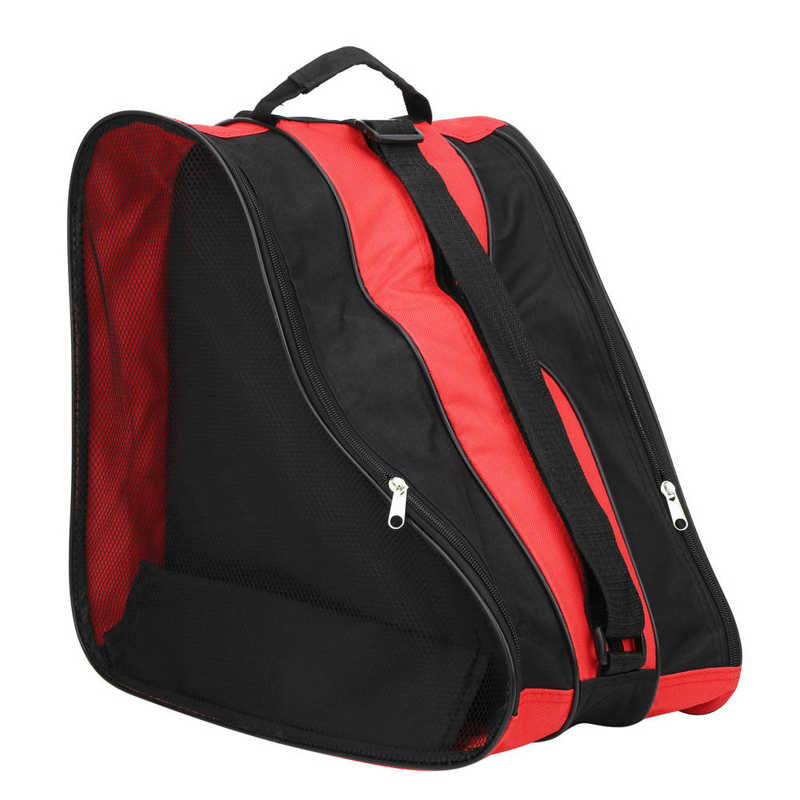 Mochila para patines de ruedas de 3 capas, morral deportivo de nailon para patines de hielo, bolsa para monopatín