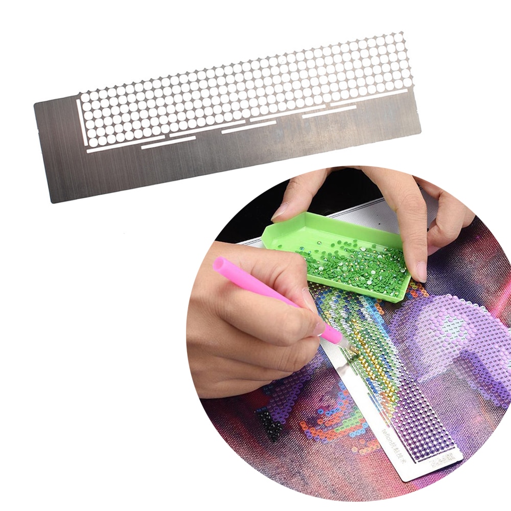 Diamond Embroidery Paste Sticker Dotting Rhinestone Point Anti-stick Drilling Ruler Tools DIY Diamond Painting Accessory Ruler