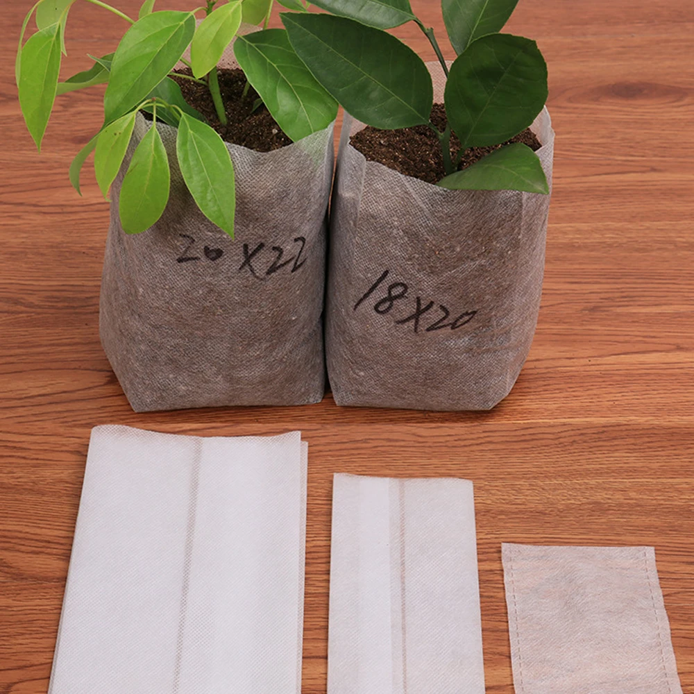 25/50/100 Stuks Verschillende Maten Niet-geweven Zaailing Zak Potten Milieuvriendelijke Beluchting Planten Kwekerij Tas plant Groeien Stof Pouch