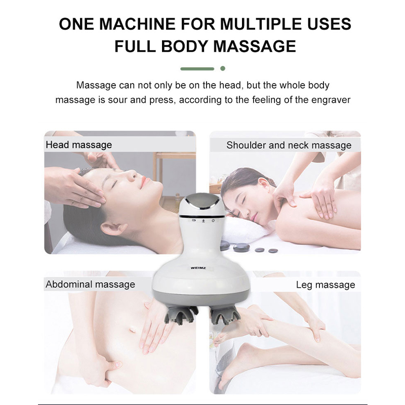 Wireless Smart Scalp Massager Body Vibration Head Massage Wet and Dry Hair Growth Deep Tissue Capillaries Kneading Relief Stress