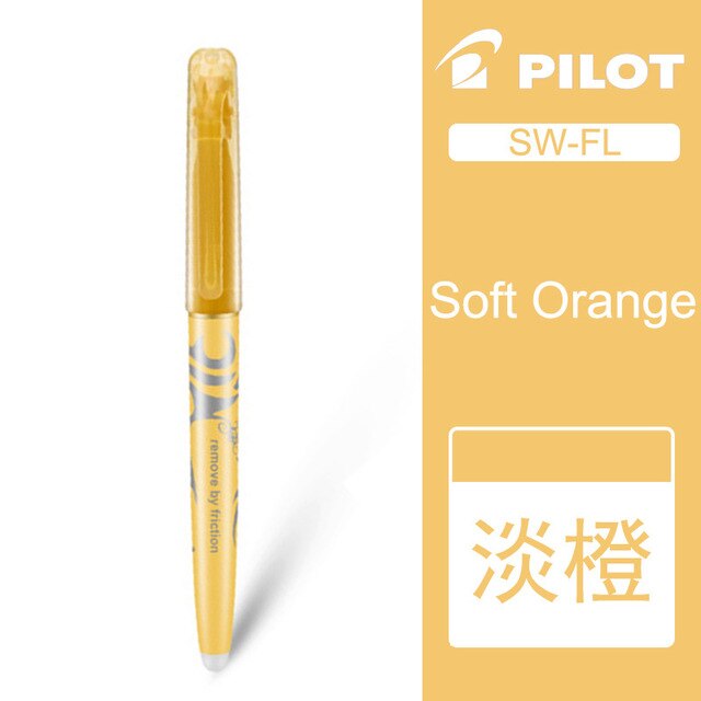 Pilot sw-fl frixion slettelig highlighter 6 stk farvemarkør sæt doodle malerartikler: Blød orange