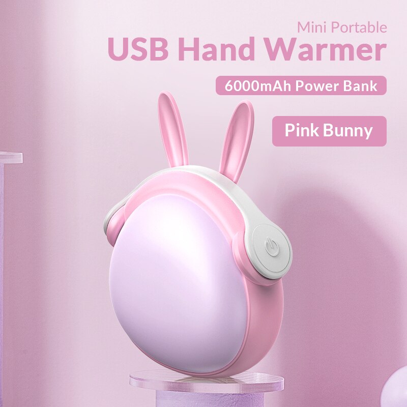 ORICO Scaldino della Mano 6000mAh Accumulatori E Caricabatterie Di Riserva USB RICARICABILE Riscaldatore Tasca Portatile Doppio-lato di Inverno Dello Scaldino: Pink