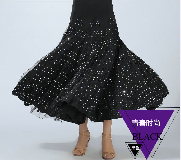 Ballroom Dance Skirt Modern Standard Waltz Competition Dance Dress Belly Dance Latin Tango Skirts 5 Colors