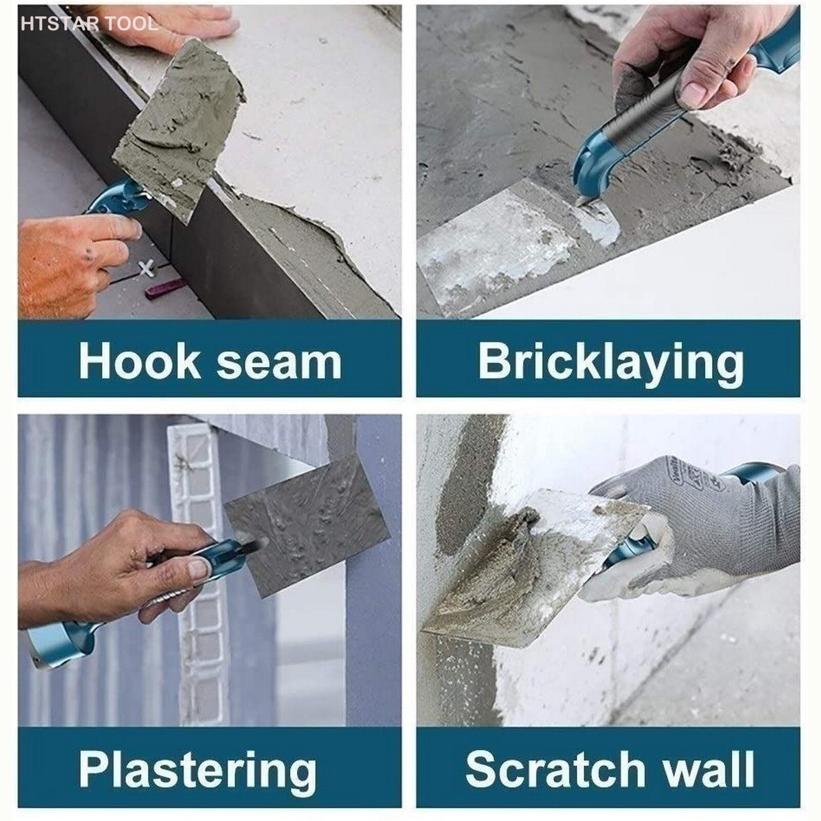 700 mah gipsspartel trådløs gips med rustfrit stål vinger flisegulve fugemørtel flisebelægningsværktøj betonskrabningsværktøj