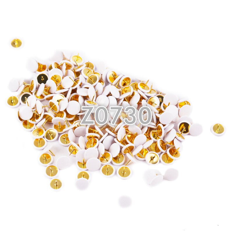 200PCS Z-LABEL White Thumbtack Softwood Nails Pushpin14 Color