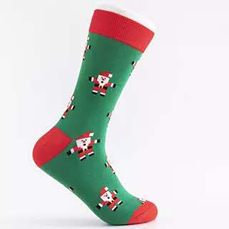 Winter Christmas Socks Warm Breathable Cotton Socks With Pattern Funny Cartoon Socks Christmas For Men: 50368