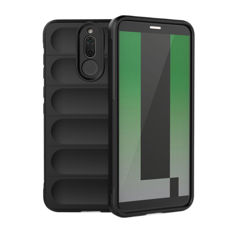 Case For Huawei Mate 10 Lite 20 Lite 4g Back Cover Case Shockproof Armor Phone Cases Liquid Silicone Anti-fall Funda Coque: ABS / black
