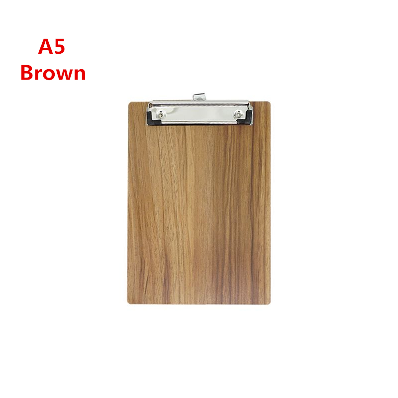 Bærbar  a4/a5 træ skrivning udklipsholder fil hardboard filholder kontor skole papirvarer leverancer  c26: A5 brune