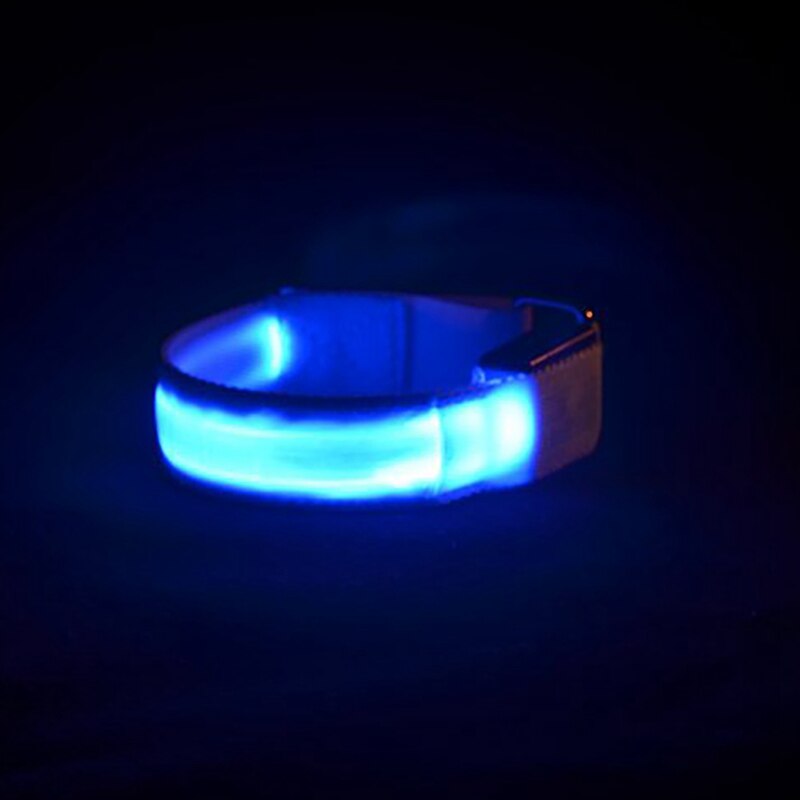 1pcs/set Running LED Light Armband USB Rechargeable Night Safety Sports Accessories For Cycling Joggle3: Blue