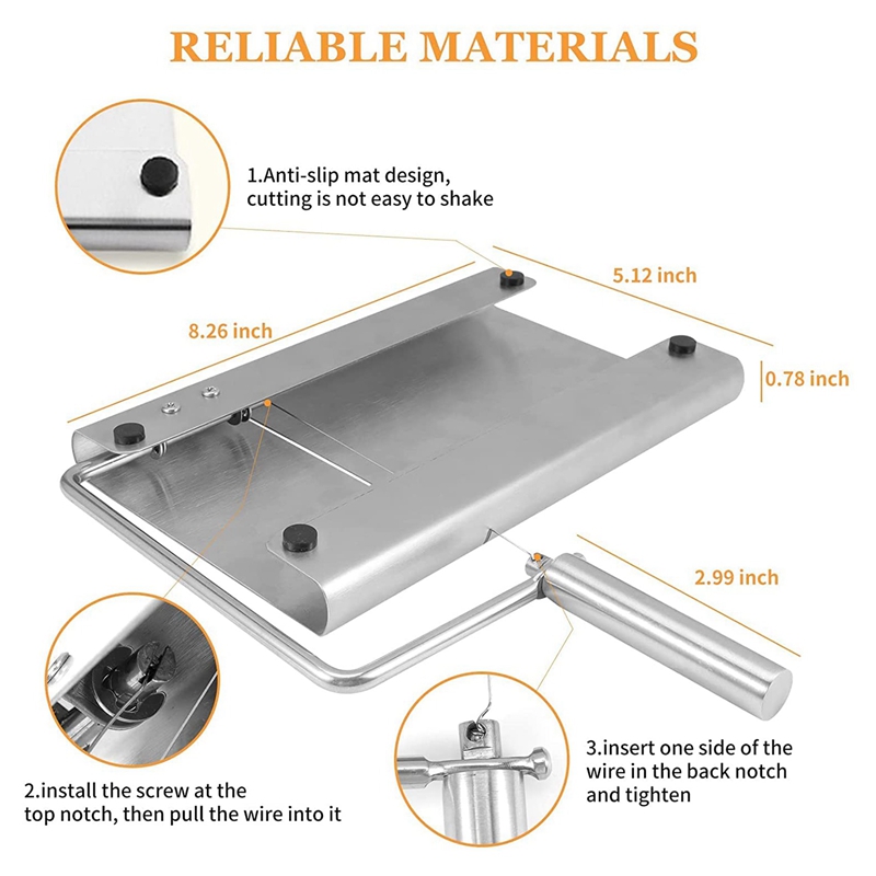 Stainless Steel Cheese Slicer Multifunctional Cheese Slicer Cheese Divider Cheese Butter Cutter