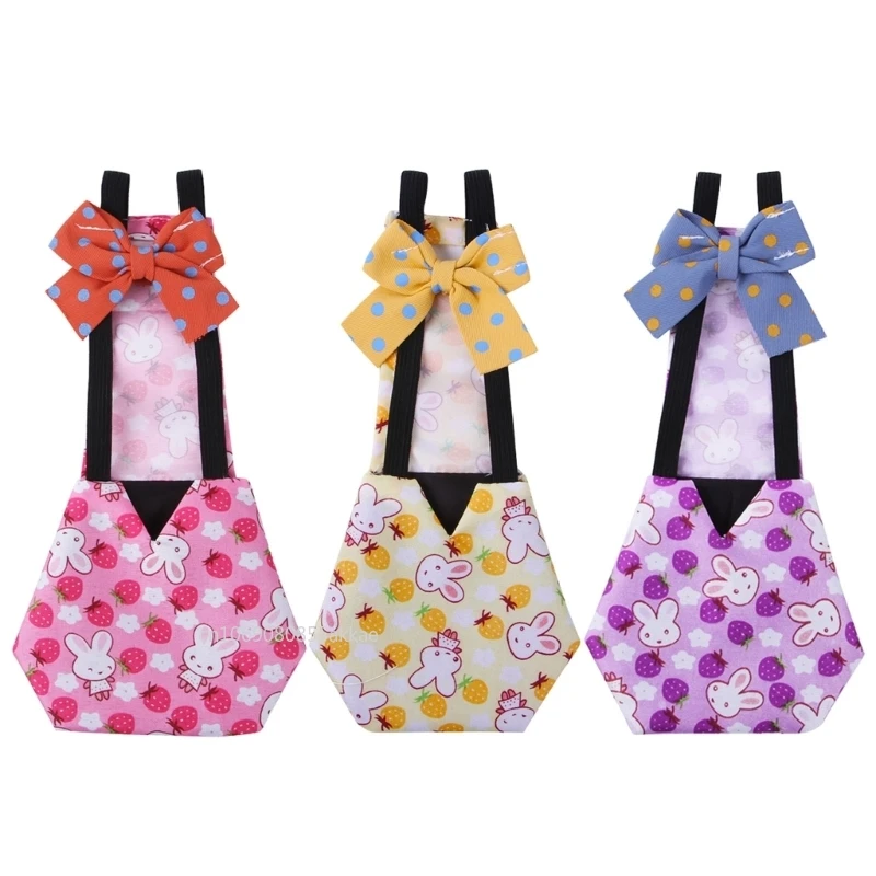 Fralda de frango à prova d'água, roupas para animais de estimação, pato, reutilizável, respirável, fantasia de aves, fraldas com decoração de laço para gansos, galinhas